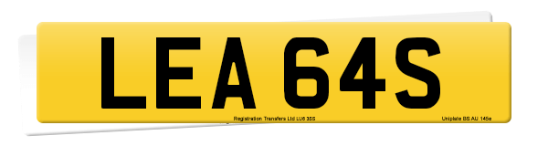 Registration number LEA 64S